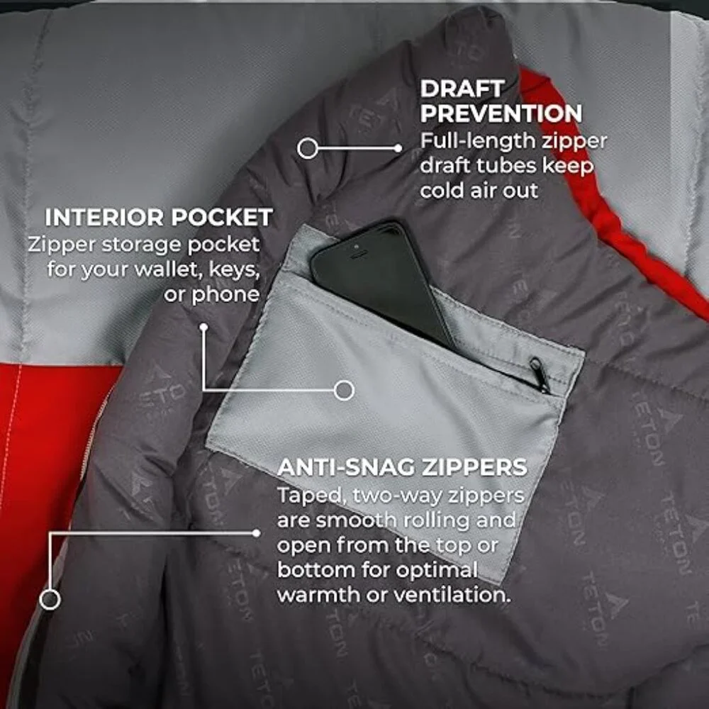 Teton 20F-5F Degree Sleeping Bag, Short - Picture 2 of 4